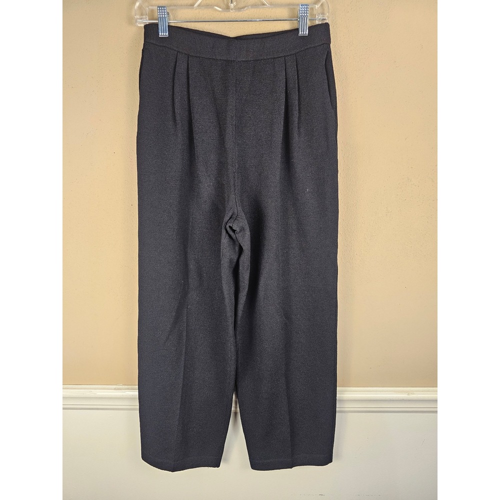 St‎ John Basics Womens Black 2 Pocket Santana Knit Pants 6
